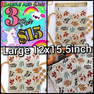 Poly Mailers large 12x15.5 leaves